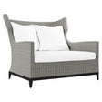 Captiva Casual Bernhardt Exteriors White/Cream Aluminum Cushion Lounge Chair - BHEOP1103C
