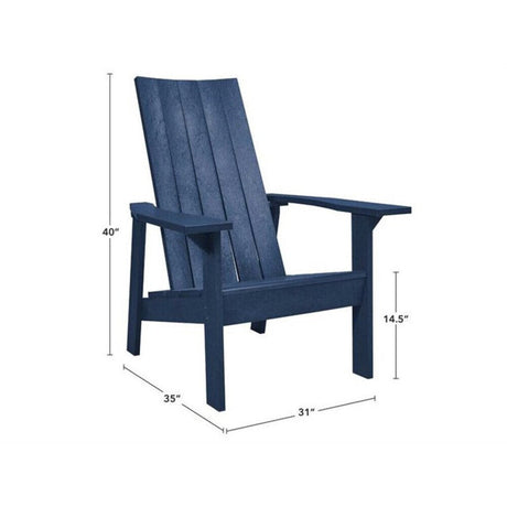 Captiva Casual Capterra Recycled Plastic Outdoor Adirondack Chair - CAPCX10 1