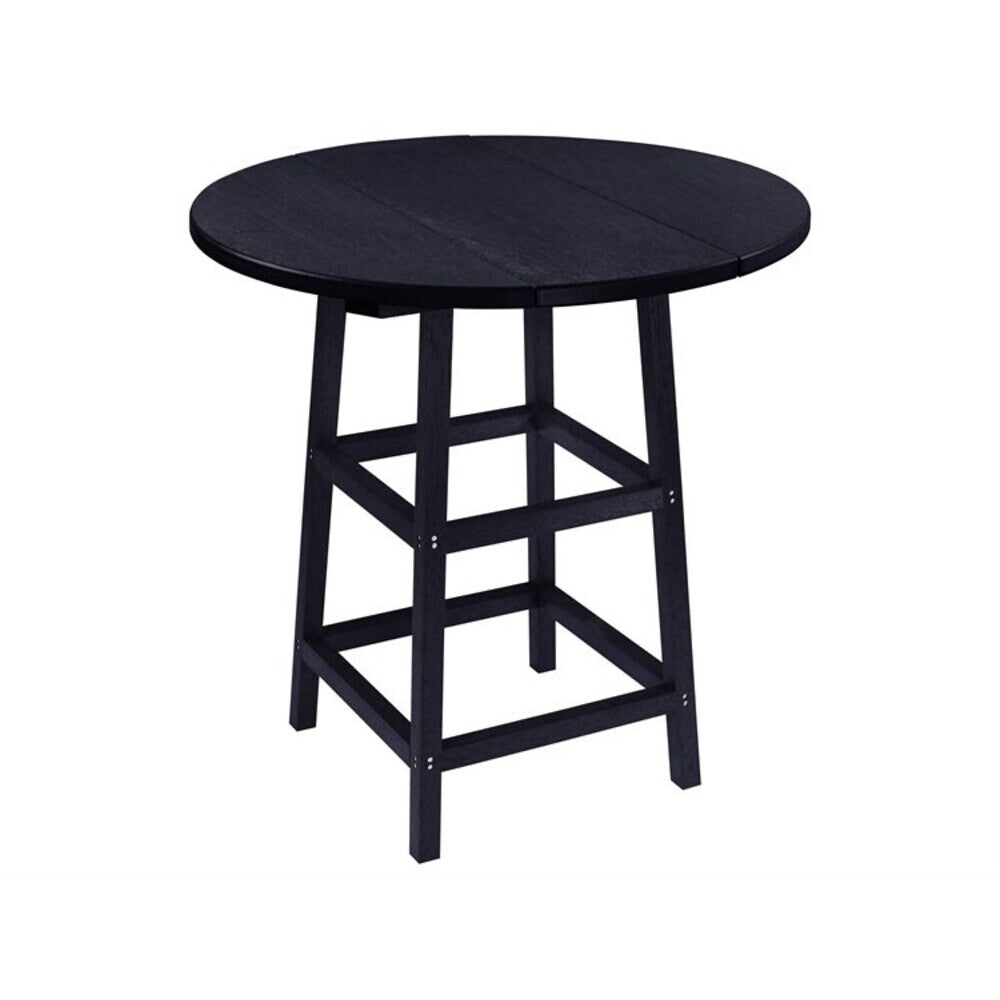 Captiva Casual Capterra Recycled Plastic Round Outdoor Bar Table - CAPKITTTX03TBX03 2