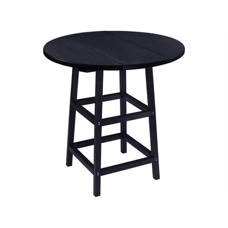 Captiva Casual Capterra Recycled Plastic Round Outdoor Bar Table - CAPKITTTX03TBX03 2