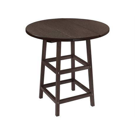 Captiva Casual Capterra Recycled Plastic Round Outdoor Bar Table - CAPKITTTX03TBX03 3