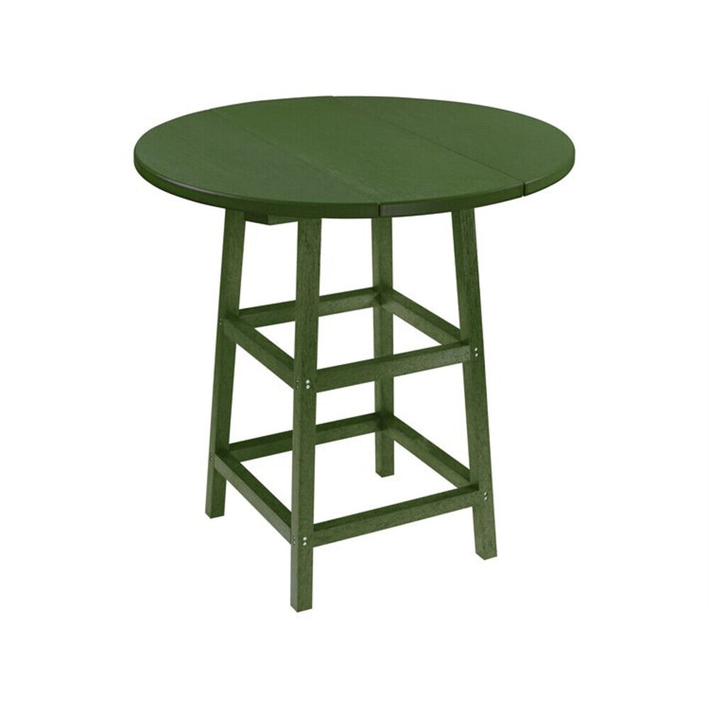 Captiva Casual Capterra Recycled Plastic Round Outdoor Bar Table - CAPKITTTX03TBX03 4