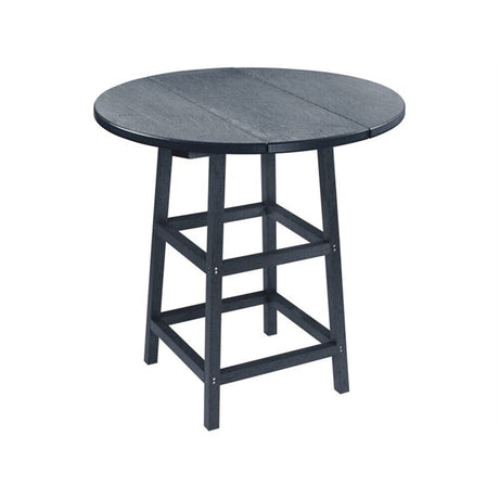 Captiva Casual Capterra Recycled Plastic Round Outdoor Bar Table - CAPKITTTX03TBX03 5