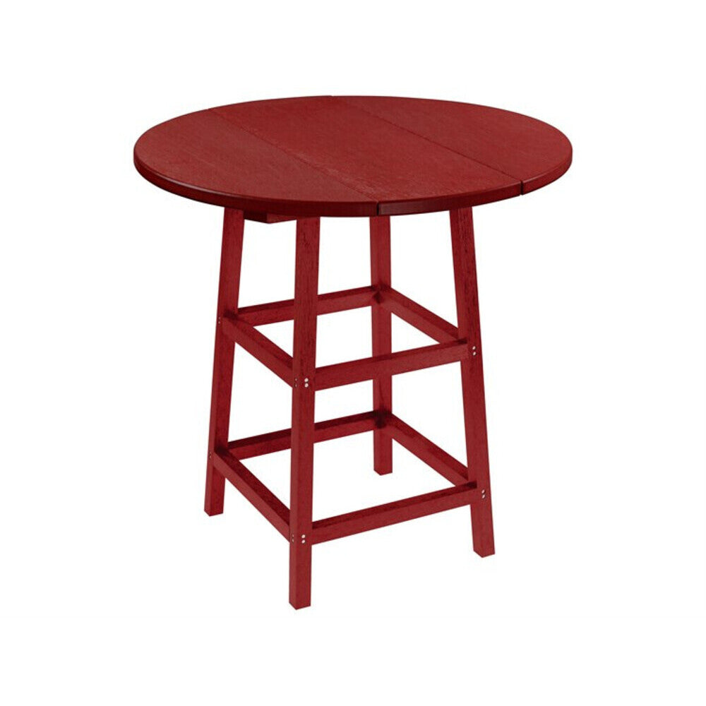 Captiva Casual Capterra Recycled Plastic Round Outdoor Bar Table - CAPKITTTX03TBX03