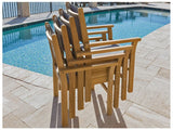 Captiva Casual Royal Teak Sling Stacking Chair-Gray - RLCAPG 1