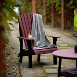 LuxCraft 3 Piece Oasis Conversation Table & Adirondack Chair Set 2