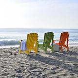 LuxCraft 3 Piece Oasis Conversation Table & Adirondack Chair Set 4