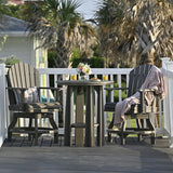 LuxCraft 3 Piece Seabreeze Balcony Table & Adirondack Swivel Chair Set 