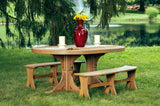 LuxCraft 4' x 6' Oval Table - Dining Height Additional Image - 2