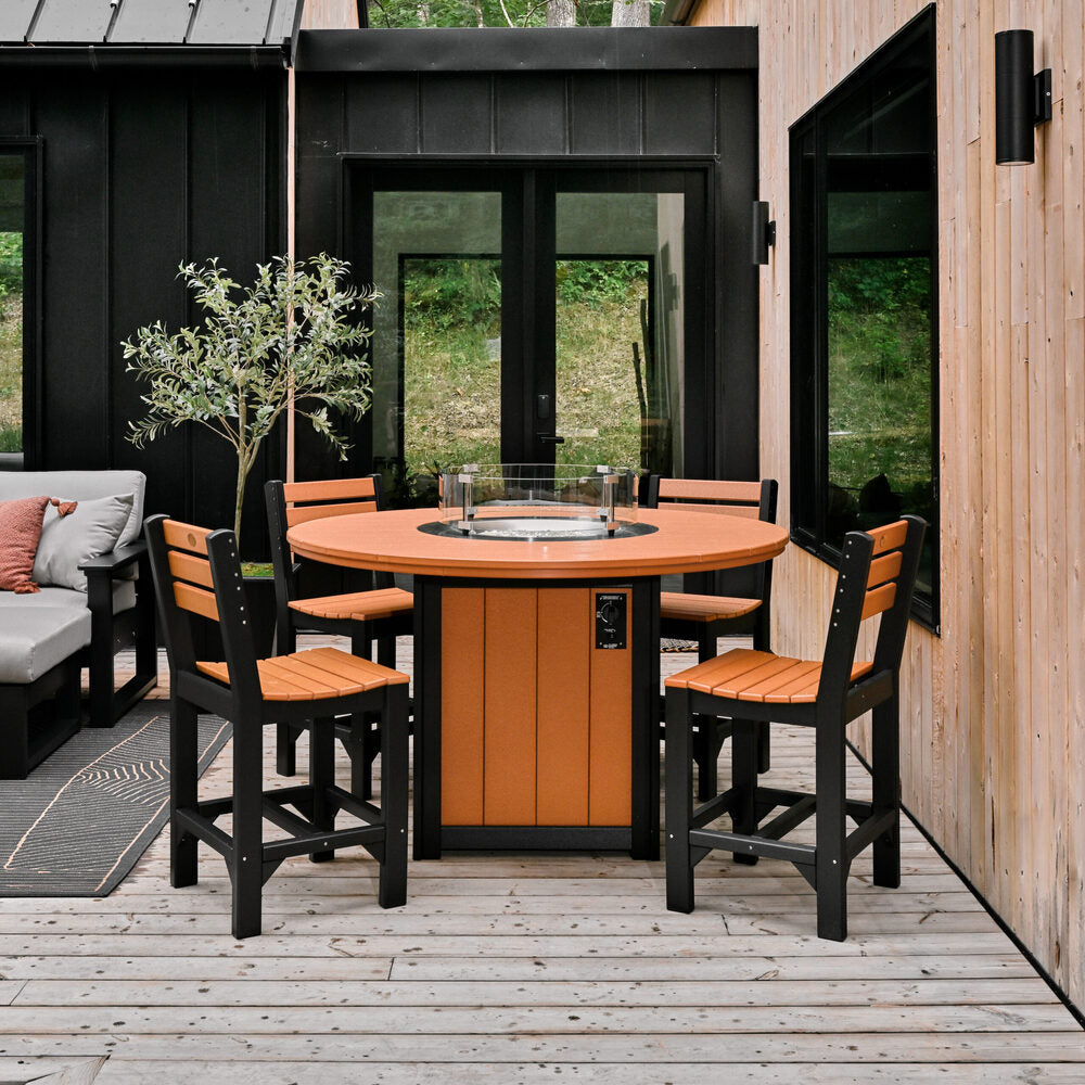 LuxCraft Lumin Fire Table 60" Round - Dining Height Additional Image - 1