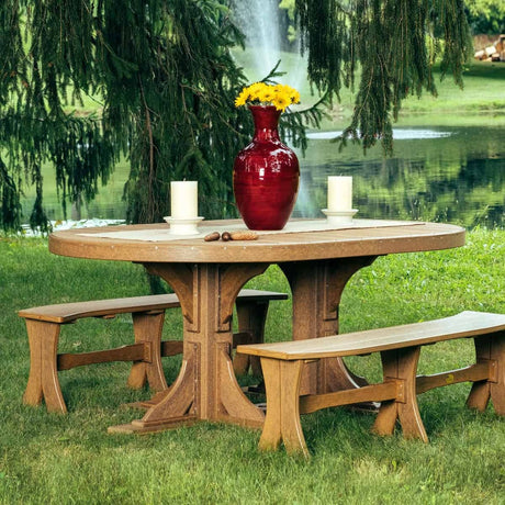 LuxCraft Urban 4' x 6' Oval Dining Table - Counter Height Additional Image - 1