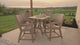 Berlin Gardens Harbor Bar Tables 33" Square Bar Table with Hammered Top