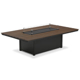 Telescope Aluminum Slat Top Fire Tables 48" x 84" Rectangular Aluminum Slat Chat Height Fire Table - 6F20 3