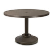 Telescope Balcony Height 36" Round Aluminum Slat Top Table w/ 80lb Pedestal - 3230-3P20BAS 