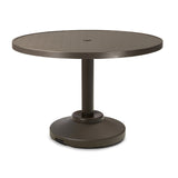 Telescope Balcony Height 36" Round Aluminum Slat Top Table w/ 80lb Pedestal - 3230-3P20BAS 