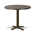 Telescope Balcony Height 36" Round Aluminum Slat Top Table w/ Pedestal - 3230-3X20BAS 