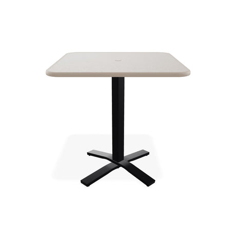 Telescope Balcony Height 36' Square Aluminum Slat Top Table w/ Pedestal - 3180-3X20BAS 