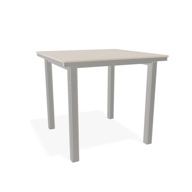 Telescope Balcony Height 42" Square Aluminum Slat Top Table - 3880-38100LG 