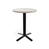 Telescope Bar Height 30" Round Value Hammered Top Table w/ Pedestal - T980-4X20BAS 