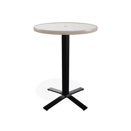 Telescope Bar Height 30" Round Value Hammered Top Table w/ Pedestal - T980-4X20BAS 