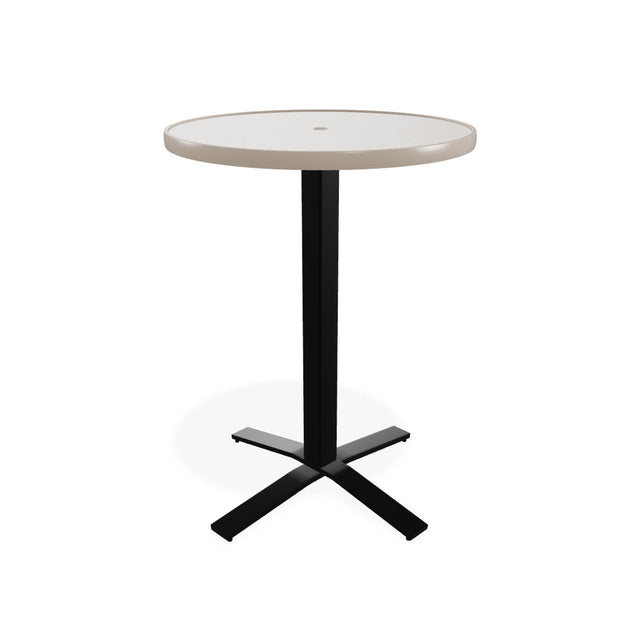 Telescope Bar Height 30" Round Value Hammered Top Table w/ Pedestal - T980-4X20BAS 