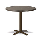 Telescope Bar Height 36" Round Aluminum Slat Top Table w/ Pedestal - 3230-4X20BAS 
