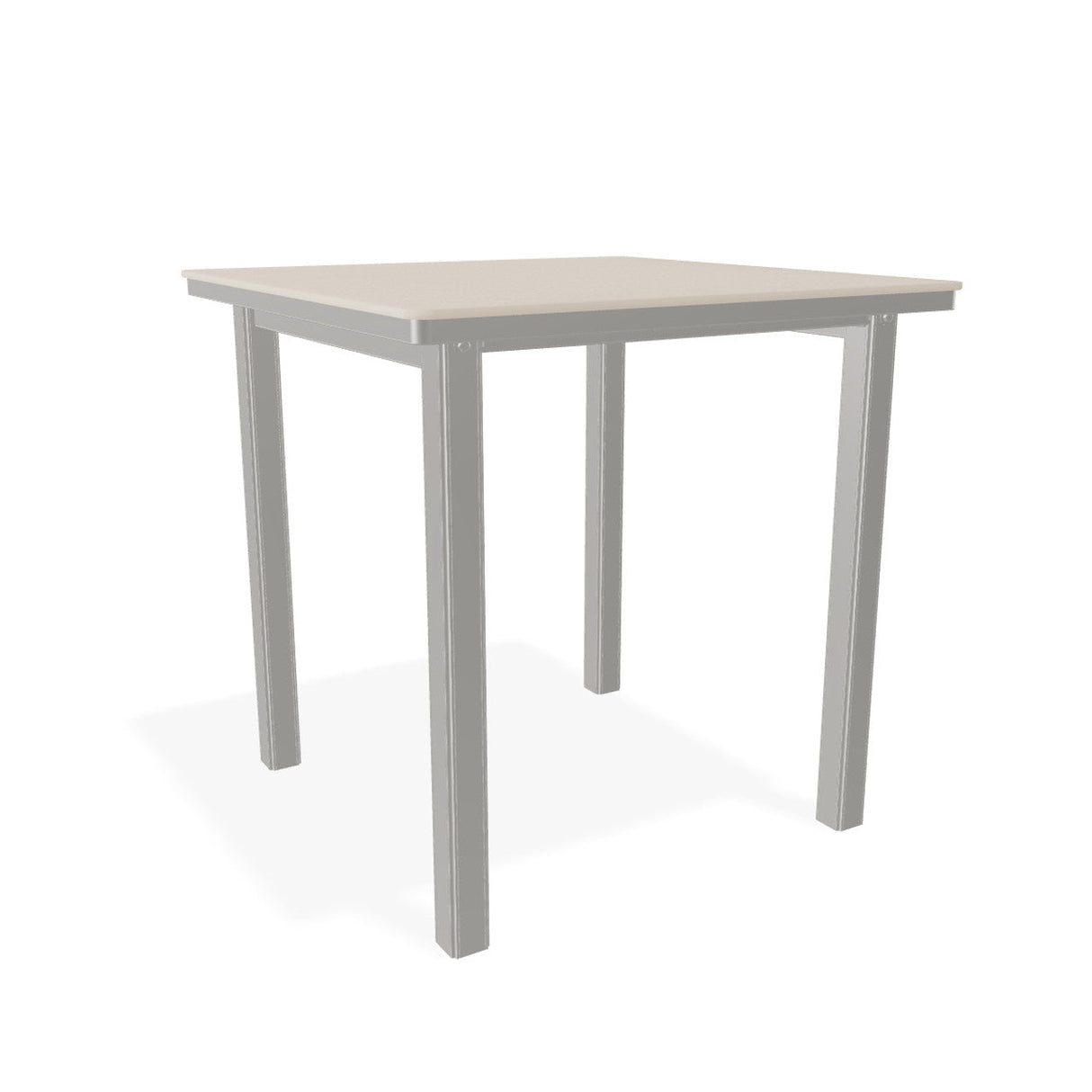 Telescope Bar Height 42" Square Aluminum Slat Top Table - 3880-38000LG 