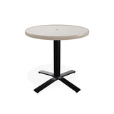 Telescope Dining Height 30" Round Value Hammered Top Table w/ Pedestal - T980-2X20BAS 