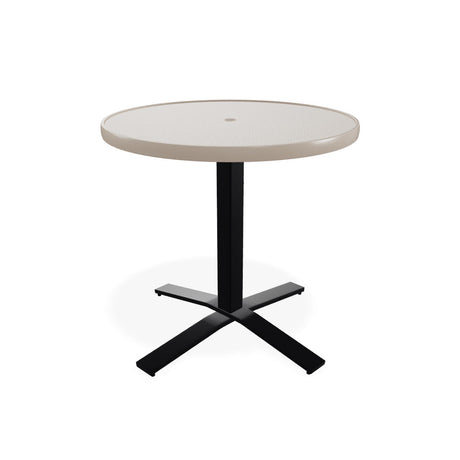 Telescope Dining Height 30" Round Value Hammered Top Table w/ Pedestal - T980-2X20BAS 