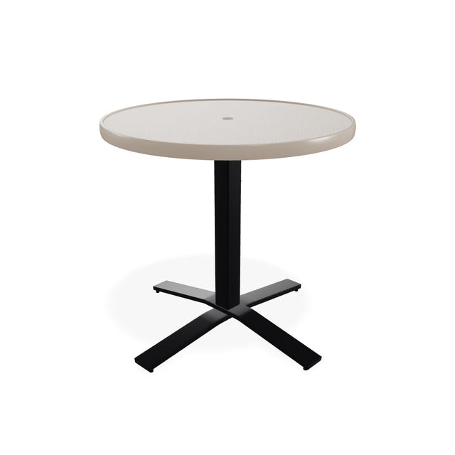 Telescope Dining Height 30" Round Value Hammered Top Table w/ Pedestal - T980-2X20BAS 