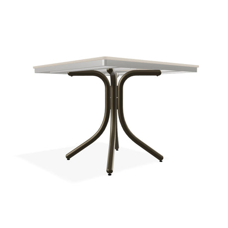 Telescope Dining Height 36" Square Aluminum Slat Top Table - 3180-2W50LEG 1