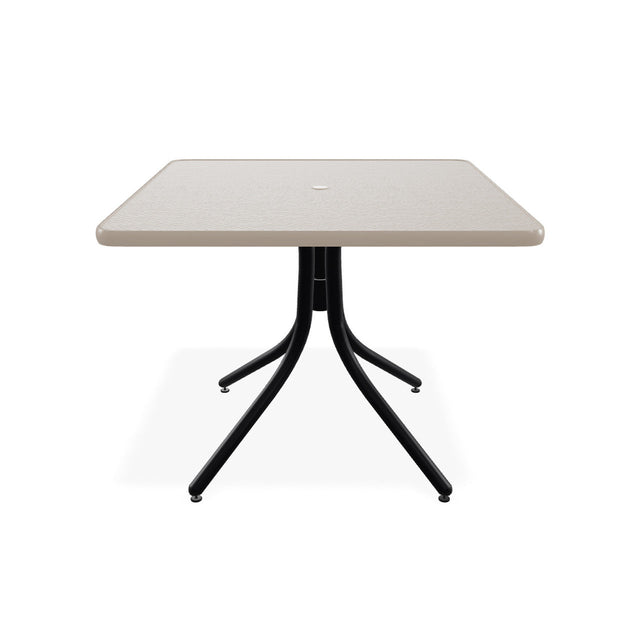 Telescope Dining Height 36" Square Aluminum Slat Top Table - 3180-2W50LEG 