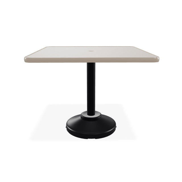 Telescope Dining Height 36" Square Value Hammered Table w/ 80lb Pedestal - T930-2P20BAS 