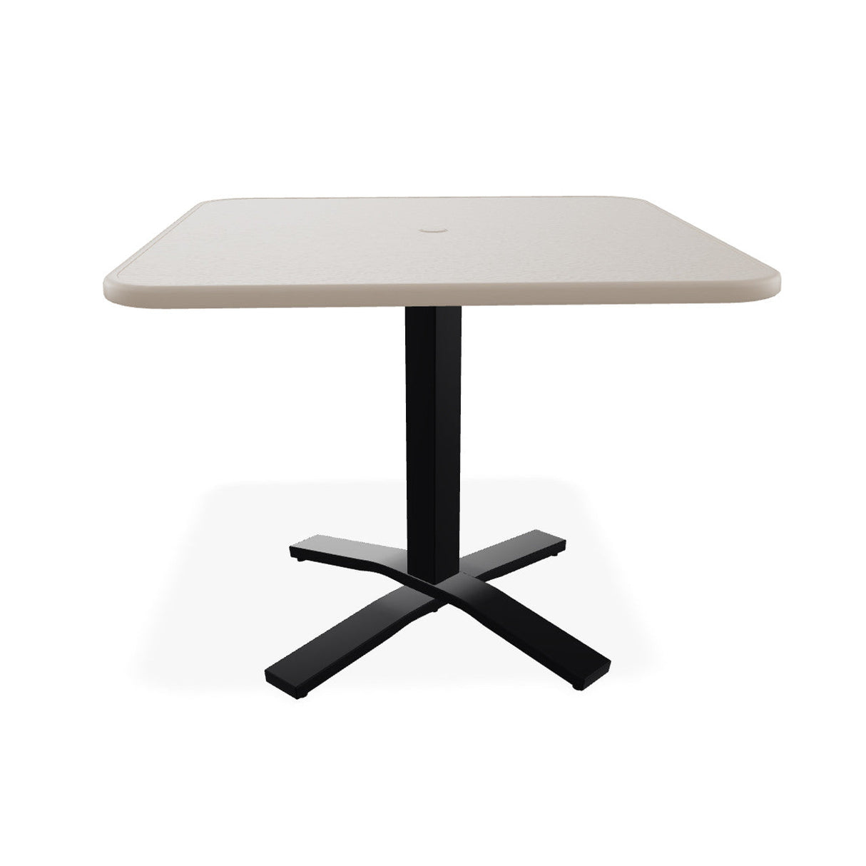 Telescope Dining Height 36" Square Value Hammered Table w/ Pedestal - T930-2X20BAS 