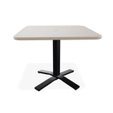 Telescope Dining Height 36" Square Value Hammered Table w/ Pedestal - T930-2X20BAS 