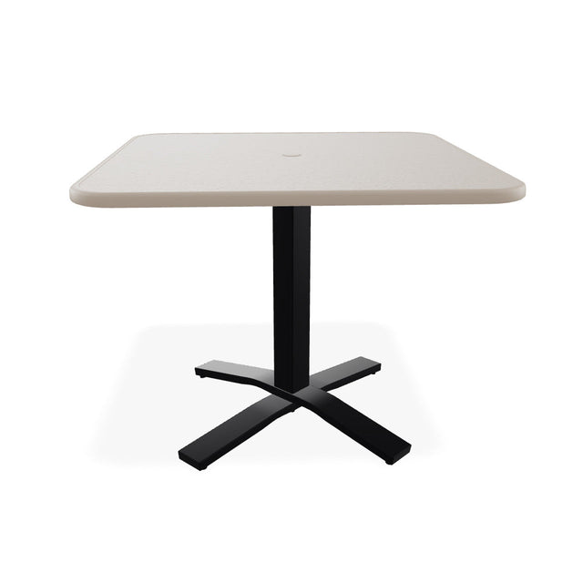 Telescope Dining Height 36" Square Value Hammered Table w/ Pedestal - T930-2X20BAS 