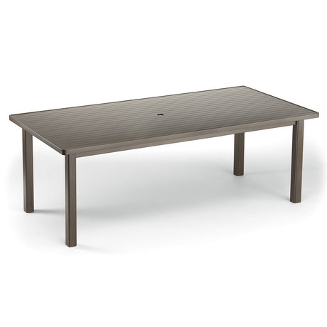 Telescope Dining Height 42" x 84" Rectangular Aluminum Slat Top Table - 3020-3850LEG 
