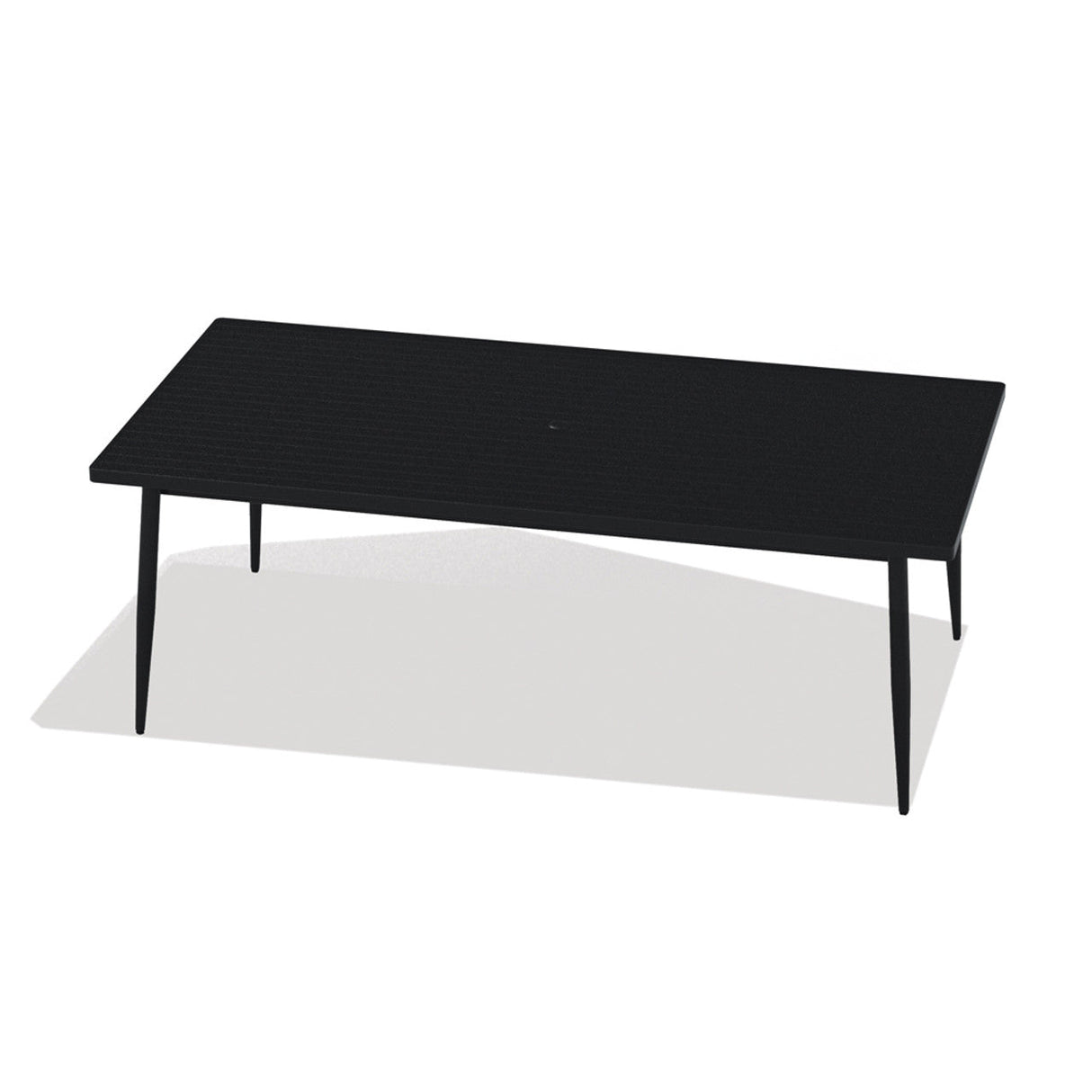 Telescope Dining Height 42" x 84" Rectangular Aluminum Slat Top Table w/ Tapered Legs - 3020-NL50LEG 