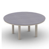 Telescope Dining Height 56" Round Aluminum Slat Top Table - 3110-2M00LEG 