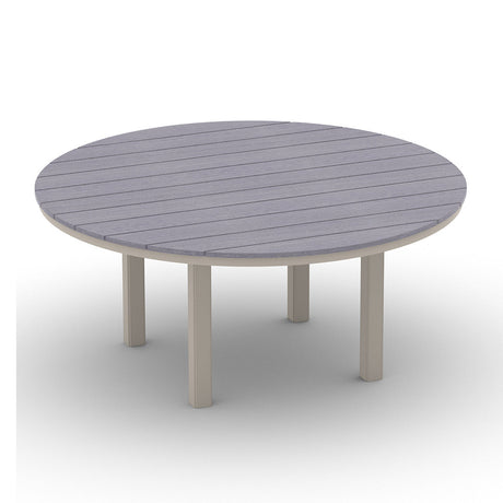 Telescope Dining Height 56" Round Aluminum Slat Top Table - 3110-2M00LEG 