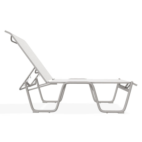 Telescope Gardenella Sling 16" Four-Position Lay-flat Stacking Armless Chaise - 7L30 1