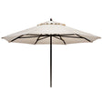 Telescope Value Market 9' Market Umbrella w/ Powdercoat Aluminum Frame and Autotilt - 190 