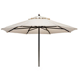 Telescope Value Market 9' Market Umbrella w/ Powdercoat Aluminum Frame and Autotilt - 190 